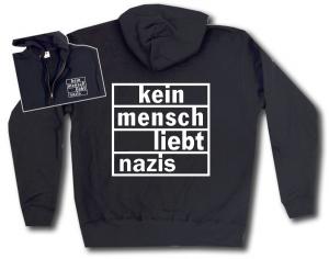 Kapuzen-Jacke: kein mensch liebt nazis