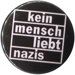 50mm Magnet-Button: kein mensch liebt nazis