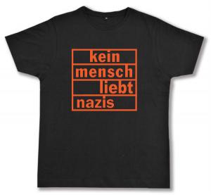 Fairtrade T-Shirt: kein mensch liebt nazis (orange)