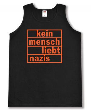 Tanktop: kein mensch liebt nazis (orange)