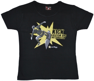 tailliertes T-Shirt: Kick Fascism and Nationalism