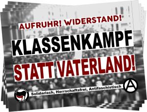 Aufkleber-Paket: Klassenkampf statt Vaterland!