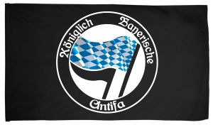 Fahne / Flagge (ca. 150x100cm): Königlich Bayerische Antifa