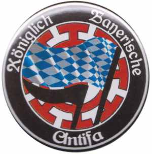 50mm Magnet-Button: Königlich Bayerische Antifa Mühldorf
