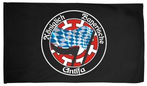 Fahne / Flagge (ca. 150x100cm): Königlich Bayerische Antifa Mühldorf