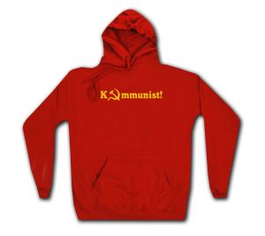 taillierter Kapuzen-Pullover: Kommunist!