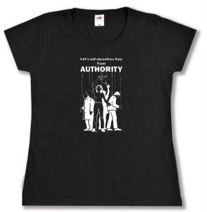 tailliertes T-Shirt: Let´s cut ourselves free from authority