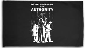 Fahne / Flagge (ca. 150x100cm): Let´s cut ourselves free from authority