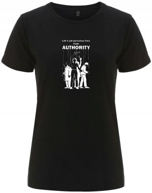 tailliertes Fairtrade T-Shirt: Let´s cut ourselves free from authority