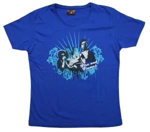tailliertes T-Shirt: Liberation Blue
