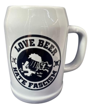 Bierkrug: Love Beer Hate Fascism
