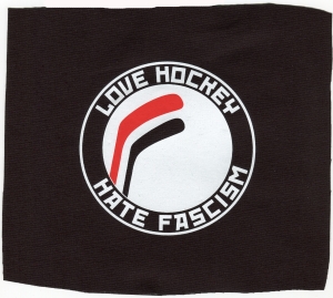 Aufnäher: Love Hockey Hate Fascism