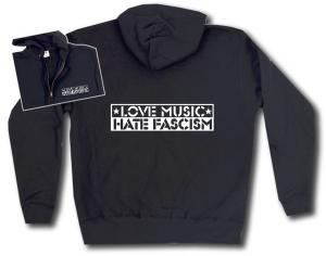 Kapuzen-Jacke: Love Music Hate Fascism