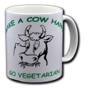 Tasse: Make a Cow happy - Go Vegetarian
