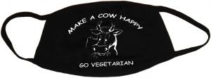 Mundmaske: Make a Cow happy - Go Vegetarian