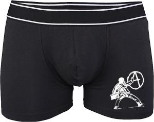 Boxershort: Male a an die Wand