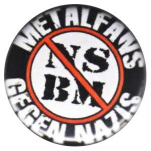 25mm Magnet-Button: Metalfans gegen Nazis (NSBM)