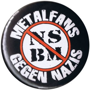 37mm Magnet-Button: Metalfans gegen Nazis (NSBM)