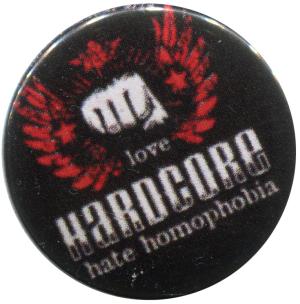 25mm Magnet-Button: mixed sexual arts love Hardcore - hate homophobia