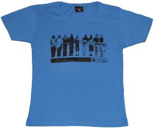 tailliertes T-Shirt: Mob blue