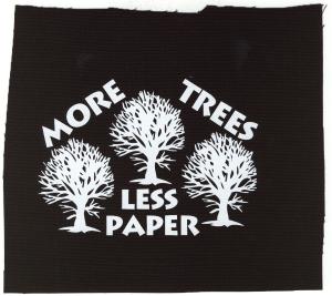Aufnäher: More Trees - Less Paper