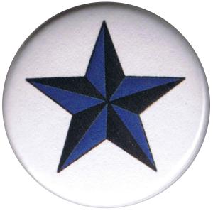 25mm Button: Nautic Star blau