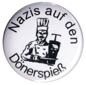 25mm Magnet-Button: Nazis auf den Dönerspieß