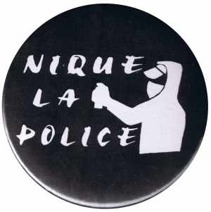 37mm Magnet-Button: Nique La Police