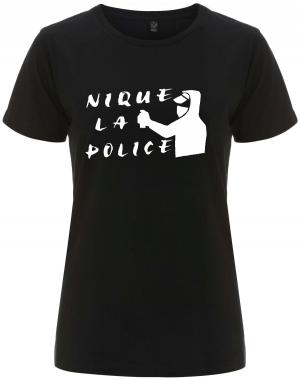 tailliertes Fairtrade T-Shirt: Nique la police