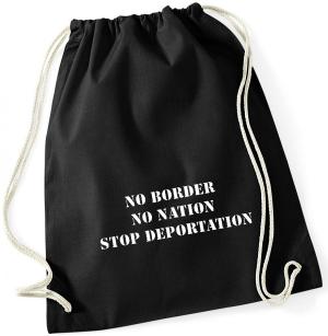 Sportbeutel: No Border - No Nation - Stop Deportation