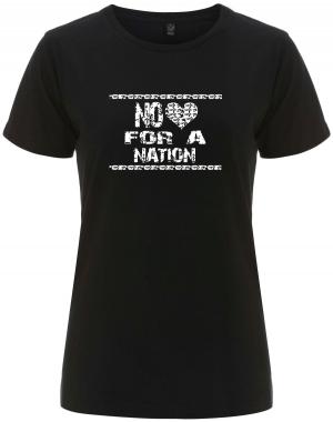 tailliertes Fairtrade T-Shirt: No heart for a nation