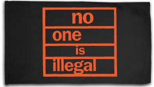 Fahne / Flagge (ca. 150x100cm): no one is illegal