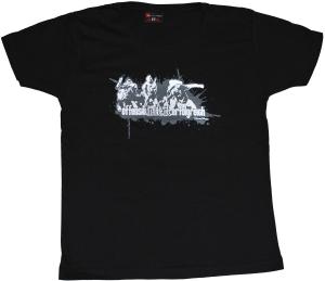 tailliertes T-Shirt: Offensiv black
