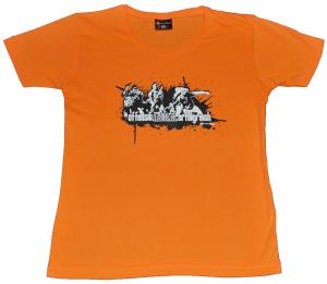 tailliertes T-Shirt: Offensiv orange