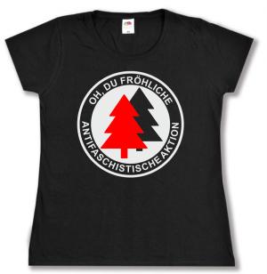 tailliertes T-Shirt: Oh, Du fröhliche Antifaschistische Aktion
