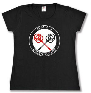 tailliertes T-Shirt: Omas gegen Rechts (Teppichklopfer)