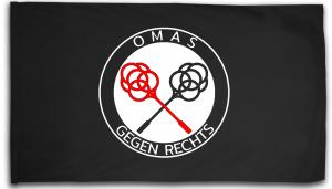 Fahne / Flagge (ca. 150x100cm): Omas gegen Rechts (Teppichklopfer)