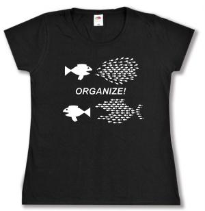tailliertes T-Shirt: Organize! Fische