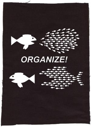 Rückenaufnäher: Organize! Fische