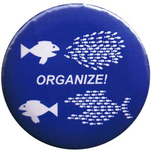 50mm Magnet-Button: Organize! Fische