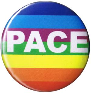 50mm Button: Pace Regenbogen