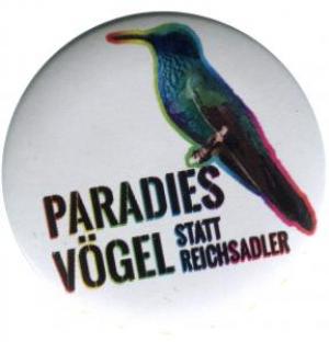 37mm Magnet-Button: Paradiesvögel statt Reichsadler