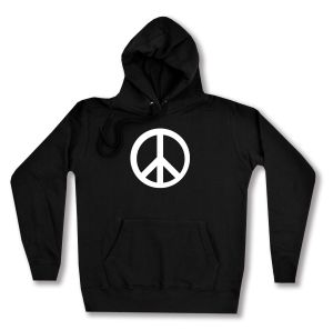 taillierter Kapuzen-Pullover: Peacezeichen