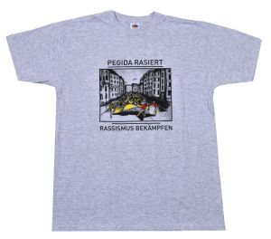T-Shirt: PEGIDA rasiert - Rassismus bekämpfen