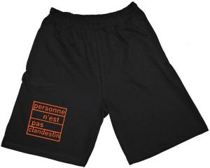 Shorts: personne n´est pas clandestin (orange)
