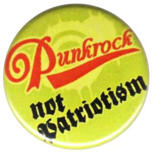 25mm Button: Punkrock not patriotism
