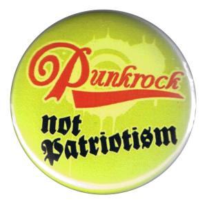 37mm Button: Punkrock not patriotism