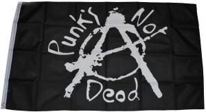 Fahne / Flagge (ca. 150x100cm): Punk's not Dead