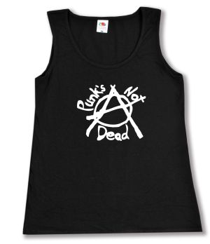 tailliertes Tanktop: Punks not Dead (Anarchy)