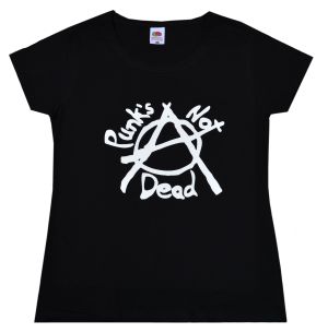 tailliertes T-Shirt: Punks not Dead (Anarchy)